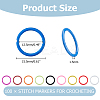 100Pcs 10 Colors Baking Paint Iron Stitch Markers Rings IFIN-HS0001-04-2