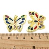 Brass Enamel with Glass Pendants KK-R159-17G-01-3