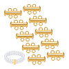 10Pcs Tube Brass Slide Lock Clasps KK-PH0014-45G-6