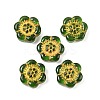Baking Paint and Golden Metal Enlaced Glass Beads DGLA-T004-10J-1