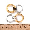 304 Stainless Steel Two Tone Hoop Earrings EJEW-A136-01D-GP-5