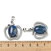 Natural Dyed Lapis Lazuli with Clear Cubic Zirconia Pendants G-G133-03P-21-3