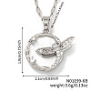Brass Crystal Rhinestone Dragonfly Ring Pendant Necklaces NI8303-2-2