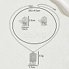 Elegant and Simple 18K Gold Plated Floral Pendant Necklace Earrings Set YL8546-2-1