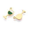 304 Stainless Steel Enamel Charms STAS-T065-65G-01-2