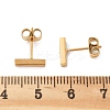 Cuboid Ion Plating(IP) 304 Stainless Steel Stud Crawler Earrings EJEW-O052-45G-4