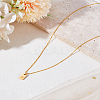 1Pc Stainless Steel Letter Rectangle Pendant Necklaces NJEW-LP0001-34Q-G-3