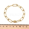 304 Stainless Steel Paperclip Chains Bracelets for Women BJEW-K237-21G-5