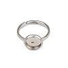 304 Stainless Steel Cuff Ring Components STAS-D372-05P-01B-2