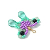 Beaded Butterfly Charms PALLOY-MZ00430-5