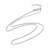 Anti-Tarnish Rhodium Plated 925 Sterling Silver Wheat Chains Necklace for Women STER-I021-04P-1