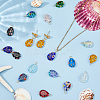 48Pcs Handmade Millefiori Glass Pendants PALLOY-HS00035-5