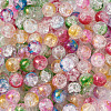 Transparent Spray Painted Crackle Glass Beads Strands GLAA-TA0003-09-6