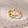 Retro Royal Style 304 Stainless Steel Cuff Rings FS-WG343E9-08-1