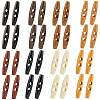 32Pcs 8 Colors 2-Hole Wood Buttons DIY-GF0011-42B-1