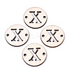 Unfinished Natural Poplar Wood Links Connectors WOOD-S045-140B-01X-1