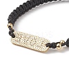 Clear Cubic Zirconia Word Love Link Bracelet for Valentine's Day BJEW-TA00193-5
