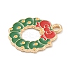 Christmas Alloy Enamel Pendants ENAM-K074-01G-07-2