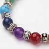 Natural & Synthetic Gemstone Beaded Stretch Bracelets X-BJEW-P065-02-2