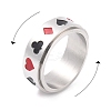 Stainless Steel Spinner Ring RJEW-C019-05P-2