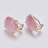 Faceted Glass Stud Earring Findings GLAA-F084-D04-1