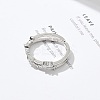 Clear Cubic Zirconia Cuff Rings RJEW-G337-18P-3