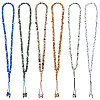 6Pcs 6 Colors Muslim Acrylic Round Prayer Beads Bracelets BJEW-PH0004-55-1