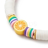 Handmade Polymer Clay Heishi Surfer Stretch Bracelet BJEW-JB08903-5