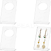 Transparent Acrylic Earring Display Stands EDIS-WH0012-17-1