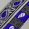 Polyester Jacquard Flower Ribbon OCOR-WH0100-05B-1