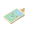 Brass Micro Pave Cubic Zirconia Pendant with Enamel KK-H458-02G-L02-2