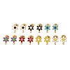 304 Stainless Steel Enamel Stud Earring Findings STAS-T052-43G-M-1