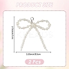Plastic Imitation Pearl Bowknot Shoe Charms DIY-WH20002-152D-2