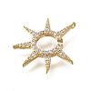 Brass Micro Pave Cubic Zirconia Pendants KK-Q035-07G-2