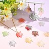 90Pcs 9 Colors Baking Paint Transparent Glass Pendants DGLA-CJ0001-05-6