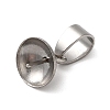 304 Stainless Steel Cup Pearl Peg Bails Pin Pendants STAS-D013-03E-P-2