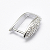 Anti-Tarnish Rhodium Plated 925 Sterling Silver Micro Pave Cubic Zirconia Pendant Bails X-STER-P034-21P-5