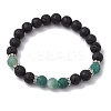 Natural Weathered Agate Stretch Bracelets BJEW-JB11101-3