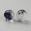 Transparent Frosted Glass Beads GLAA-WH0032-21D-2
