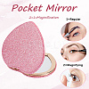 1Pc ABS & Glass Mirror Portable Makeup Folding Mirror AJEW-SP0001-60A-5