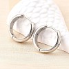 Brass Micro Pave Clear Cubic Zirconia Hoop Earrings EJEW-Z121-01P-2