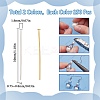 500Pcs 2 Colors Brass Flat Head Pins KK-SC0005-30B-2