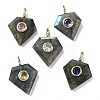 Natural Labradorite Faceted Pendants G-F819-03G-06-1