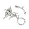 Brass Micro Pave Clear Cubic Zirconia Toggle Clasps KK-K391-23P-3