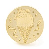 Golden Tone Round Wax Seal Brass Stamp Heads AJEW-Z034-01G-10-2