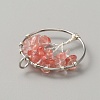 Cherry Quartz Glass Pendants G-WH0026-19P-02-2