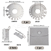 2 Styles Stainless Steel Wire Gauge Measurement Tool Sets DIY-GA0007-71-2