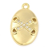 Cross Theme Real 18K Gold Plated Brass Micro Pave Clear Cubic Zirconia Pendants LS-KK-L219-06G-06-1