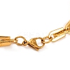 PVD Vacuum Plating 201 Stainless Steel Link Chain Bracelets BJEW-B078-84G-3