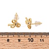 Bowknot Brass Micro Pave Clear Cubic Zirconia Stud Earrings EJEW-P331-03G-5